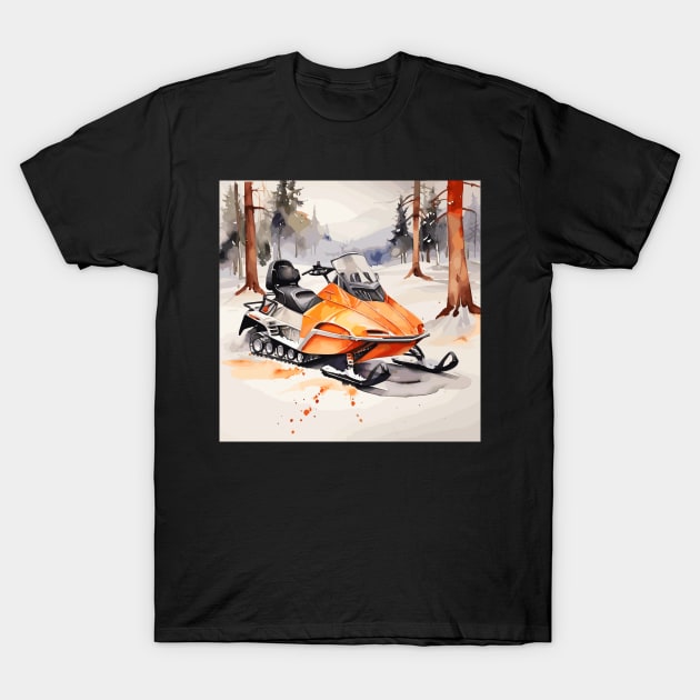 Snowmobile T-Shirt by Siha Arts